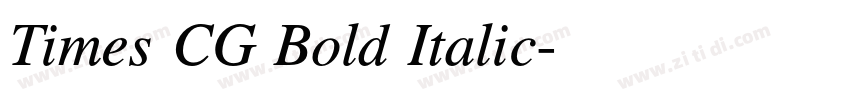 Times CG Bold Italic字体转换